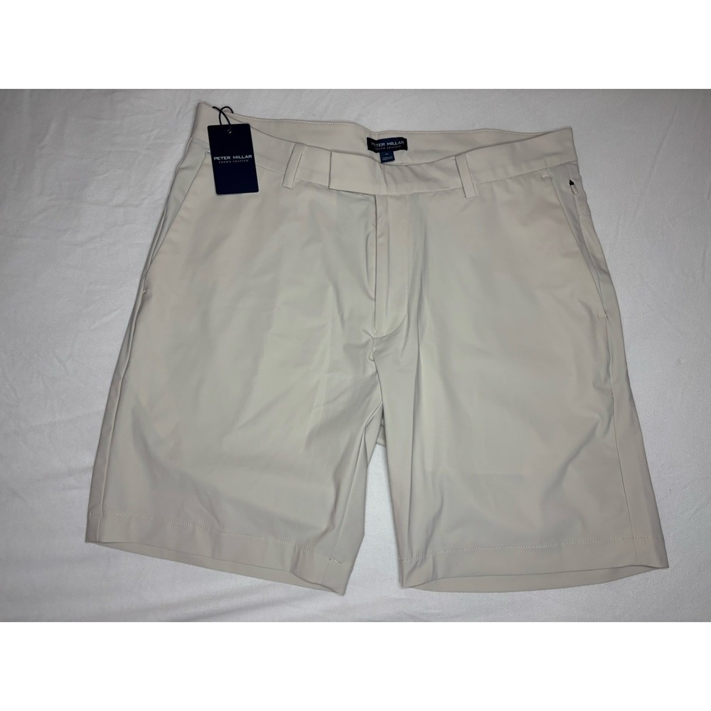 NWT $138 Peter Millar Crown Crafted Bingham Golf Shorts 33 Khaki Tailored Fit